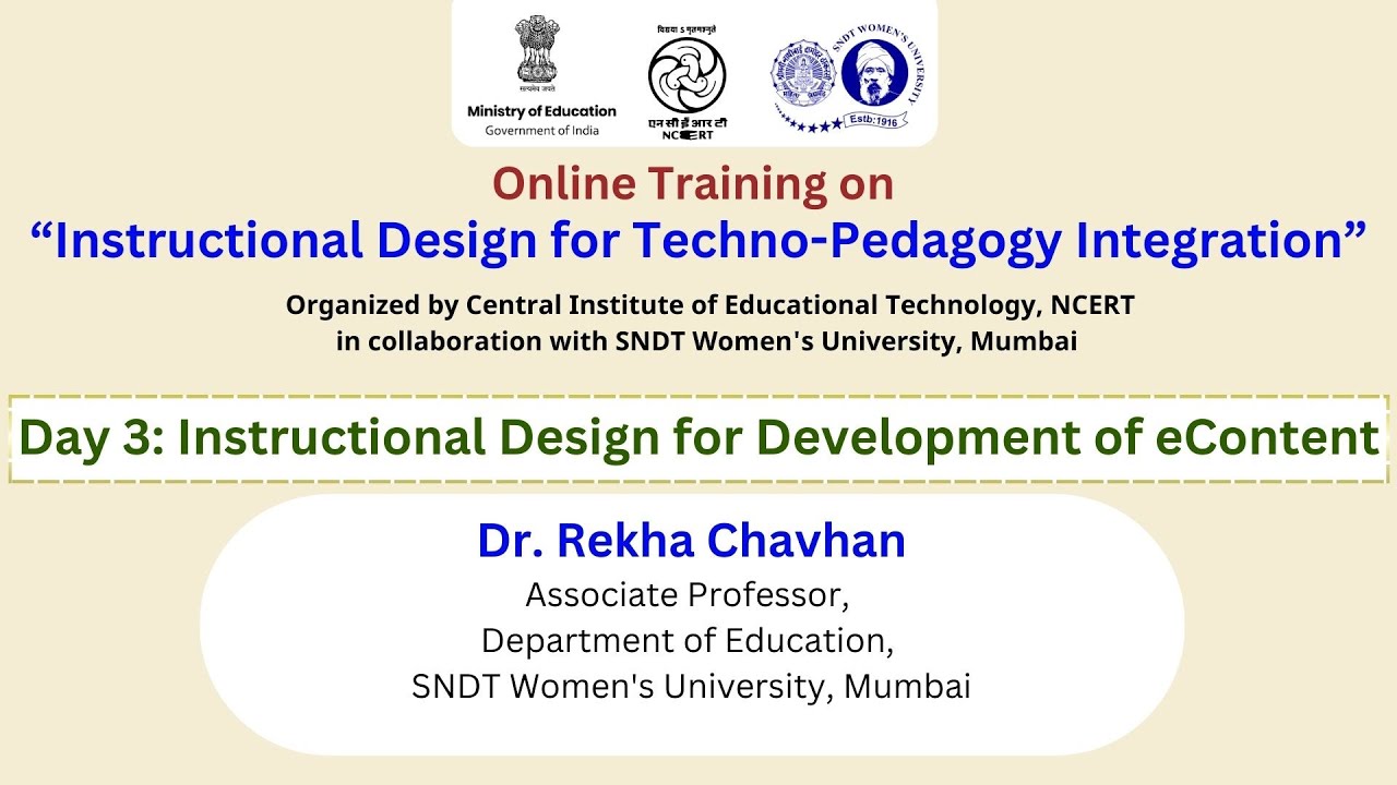 Day 3: Instructional Design for Development of eContent |