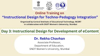 Day 3: Instructional Design for Development of eContent |