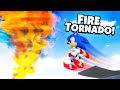 Crashing Cars into a FIRE TORNADO! - Teardown Mods