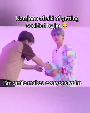 Rm scared of Jin scolding 😅 but rm got magical smile ,#bts #shorts