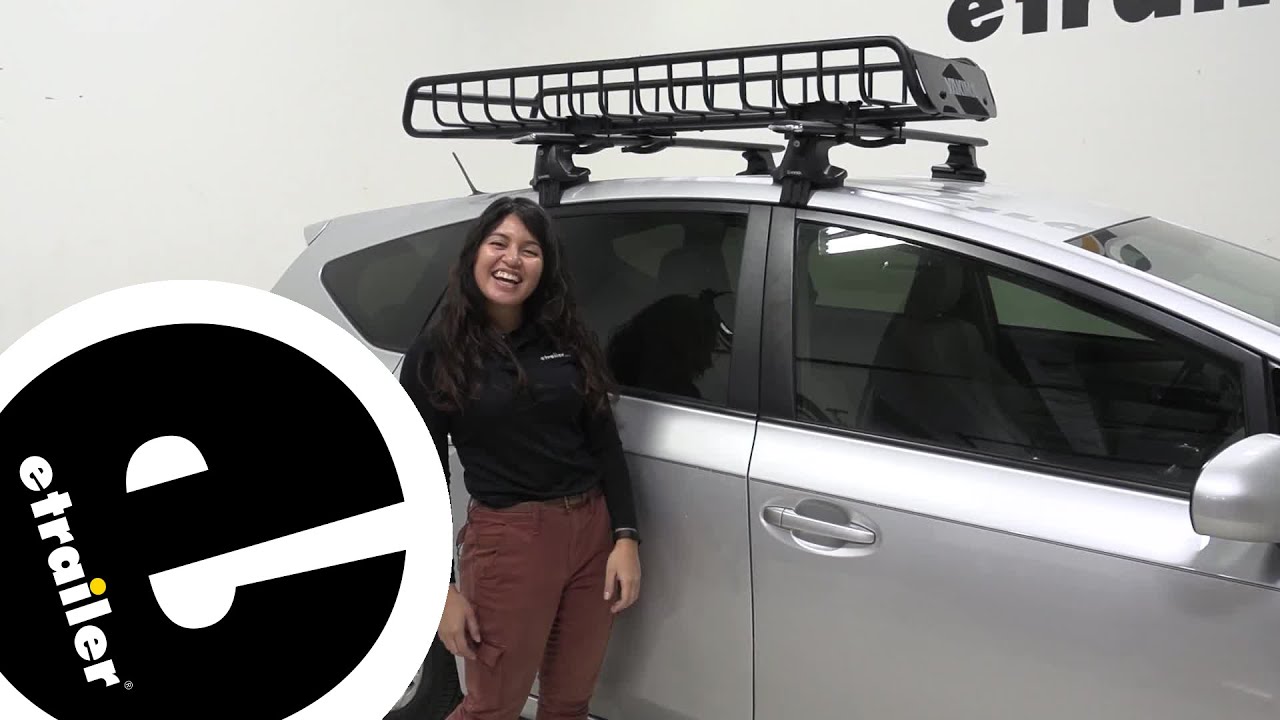 etrailer Yakima SkinnyWarrior Roof Rack Cargo Basket Review 2014 Toyota Prius v YouTube
