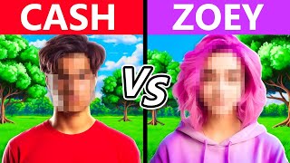 Video thumbnail of "REALISTIC CASH vs REALISTIC ZOEY in Minecraft!"