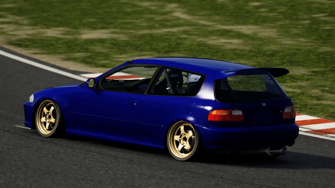 Beta testing the WhyH8 Racing Civic - YouTube