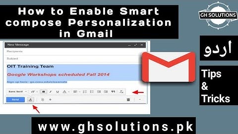 How to Enable Smart Compose Personalization in Gmail | Autocomplete Email in Gmail | in Urdu 2021