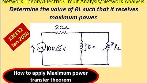 Problem to find maximum power in the load.
