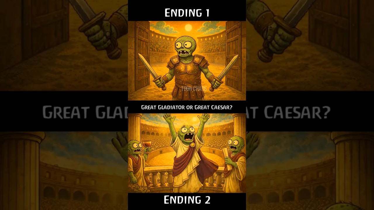 Choose Ending1 or Ending2: Great Gladiator or Great Caesar?