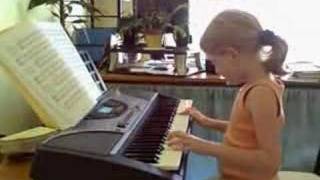 Ella on piano, Sept. 2007