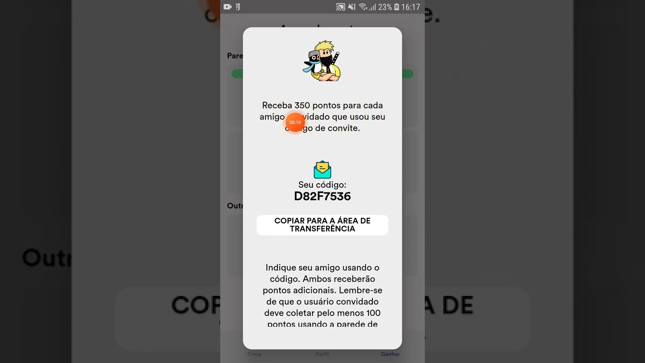 Mineblox - Get Robux - 👉 Se você convidar seu amigo para nosso aplicativo  e ele usar seu código de convite, você ganhará 350 pontos! Lembre-se - seu  amigo deve coletar 100