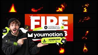 Cartoon Fire Elements — Free AI-Ready Hand-Drawn Fire FX (Ae, Pr, Dr)