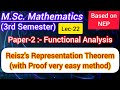 Lec-22 | Reisz's Representation Theorem | Proof very easy | ImportantTheorem | M.Sc. Maths NEP