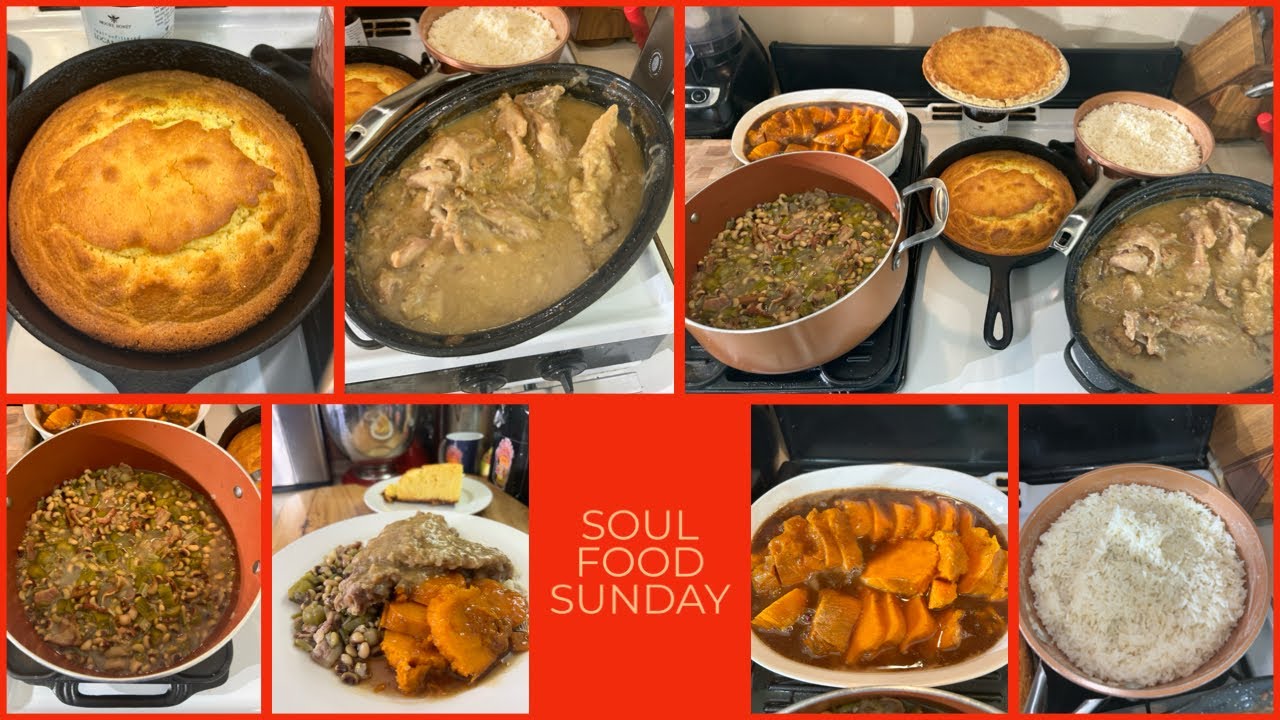 Soul Food Sunday Yall/OLD SCHOOL SMOTHERED TURKEY WINGS/CANDIED YAMS/PURPLE HULL PEAS & OKRA/RICE