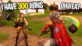 Noob Caught Lying About His Fortnite Wins... He Has 0 Wins, So I Helped Him