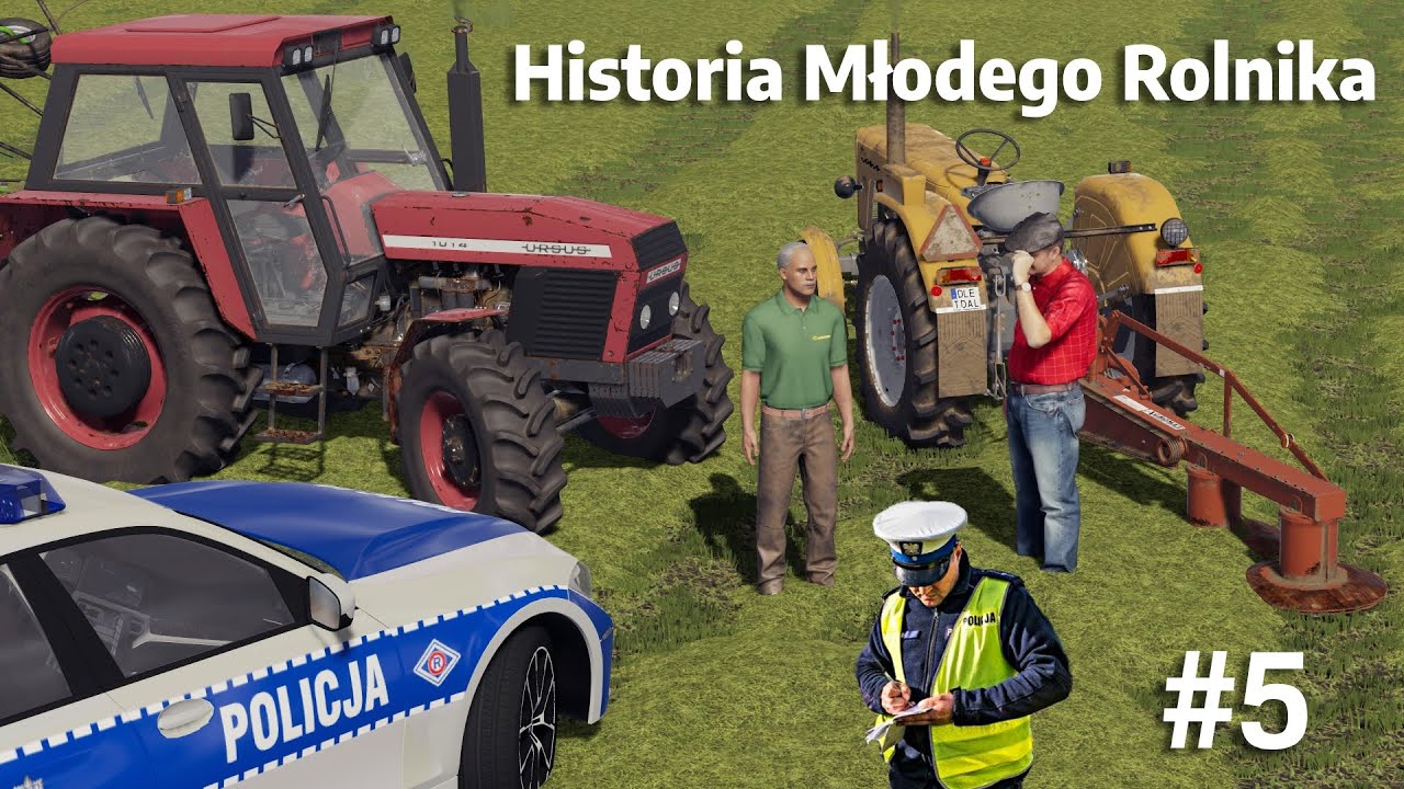 Historia Młodego Rolnika #5 Kłótnia na miedzy ! Ojca zabrała Policja & Koszenie Trawy ze Zduniakiem