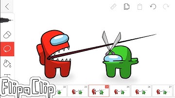 How to make Among us Animation in Flipaclip | Finger Drawing