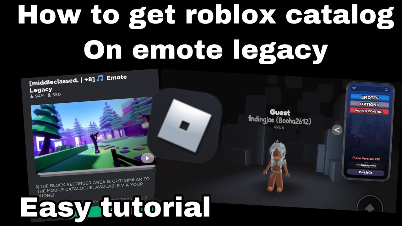 How to get the roblox catalog! | emote legacy👀 - YouTube