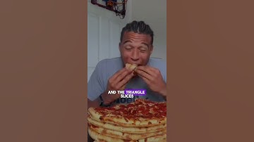 Why is pizza round, boxed in a square, and eaten in triangles? 🍕 #Pizza #cience #Foodie #yammy #wow