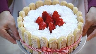 TORTA TIRAMISU' ALLE FRAGOLE RICETTA FACILE - Homemade Strawberry Tiramisù Cake Recipe