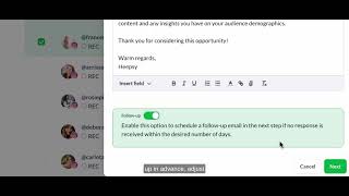 Contacting and communicating with creators