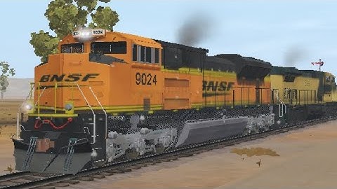 Trainz 3 BNSF #9024 pass by with Coal