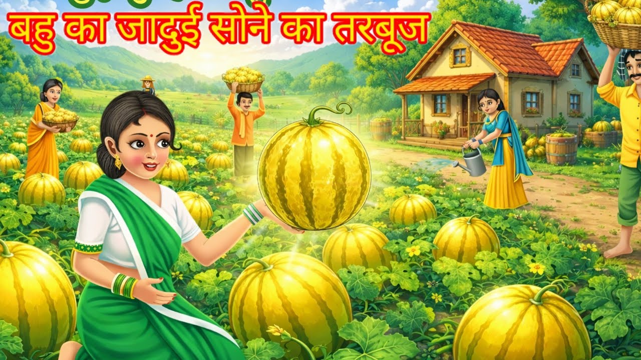 बहु का जादुई सोने का तरबूज | Bahu Ka Jadui Sone Ka Tarbooj | Hindi Kahani | Moral Stories | Kahani