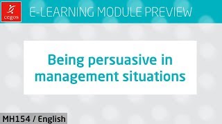 🇺🇸 Being persuasive in management situations (e-learning module preview - MH154)