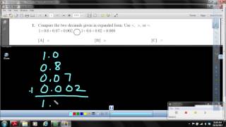 Objective 72   Compare decimal numbers to thousandths represented in expanded form