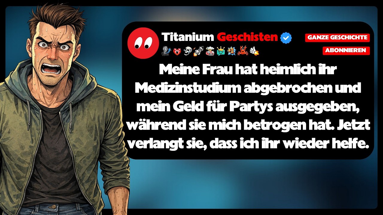 [GANZE GESCHICHTE] Meine Frau hat heimlich ihr Medizinstudium abgebrochen und mein Geld für Partys..