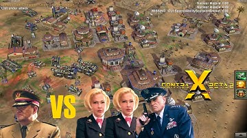C&C Generals Contra X Beta 2 (1 VS 3 Insane AI, GLA boss train)