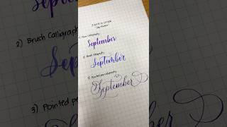 Hello September! 🙋🏻‍♀️ #fauxcalligraphy #brushlettering #pointedpencalligraphy