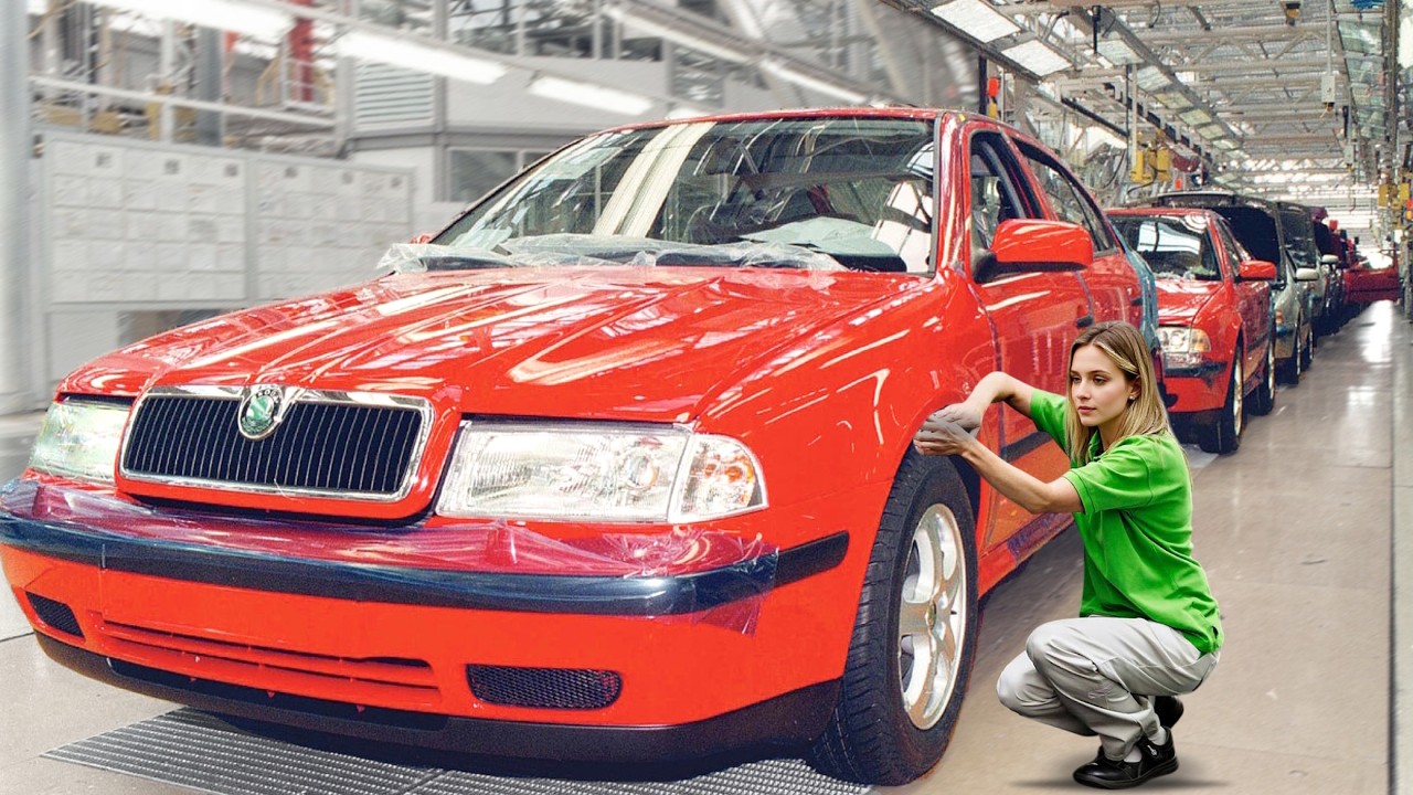 Skoda Octavia I. Экскурсия по заводу: 1996 год, ретро. Производственный процесс: Skoda Octavia I-...