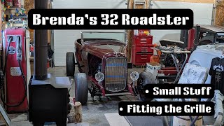 1932 Ford Roadster more wiring, fitting the grille, rad, backup lights 32 Ford Coupe Grill Shell Insert