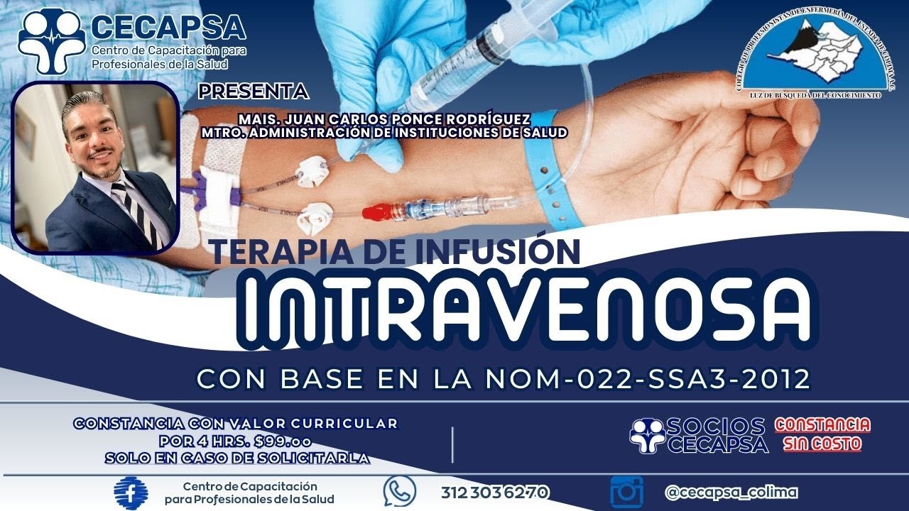 Terapia de unfusión intravenosa con base en la NOM-022-SSA3-2012 - YouTube