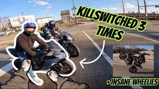 WE BULLIED THIS NOOB BIKER!!! (+INSANE WHEELIES!!!) ITZOLAY