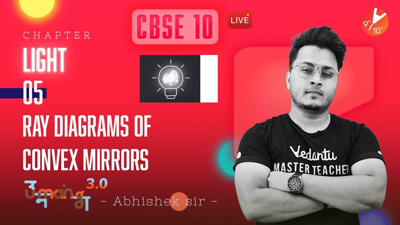 Ray Diagrams of Convex Mirrors | Light L-5 | CBSE Class 10 Abhishek Sir ...