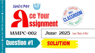 IGNOU MMPC-002 Opdrachtoplossing juli 2025 | MBA | Vraag 1