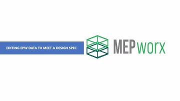 MEPWorx - Editing EPW Weather Data to meet a Specification