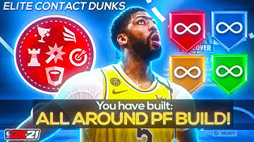 BEST POWER FORWARD BUILD IN NBA 2K21  - DEMIGOD PLAY GLASS WITH ELITE CONTACT DUNKS