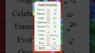 Important English Words with Urdu Meaning(Lesson#881)