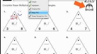 Multiplication and Division Fact Triangles