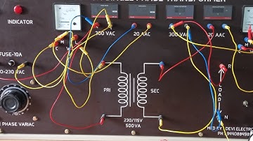 MEASUREMENT OF VOLTAGE, CURRENT AND POWER OF A SINGLE PHASE TRANSFORMER