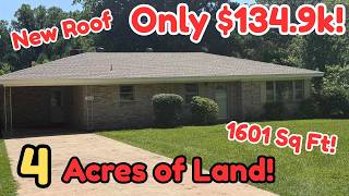 Wow! This Home Has a NEW ROOF and 4 ACRES of Land!!!! It's Only $134.9k and it Has 1601 Sq Ft!