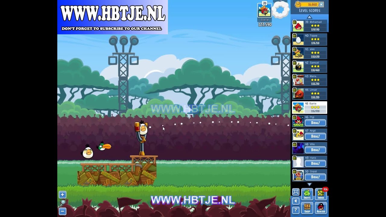 Angry Birds Friends Tournament Level 2 123k highscore Week 44 (tournament 2) facebook