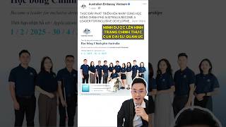 Mình Được Lên Hình Trên Trang Chính Thức Của Đại Sứ Quán Úc
