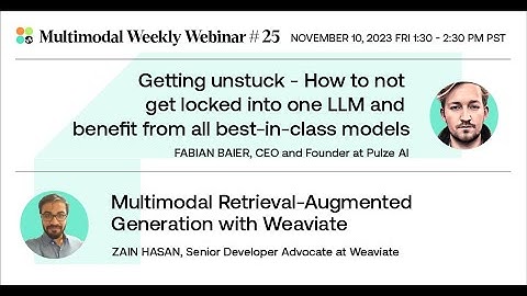 Getting Unstuck From 1 LLM with Pulze AI and Multimodal RAG with Weaviate | Multimodal Weekly 25