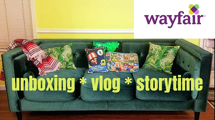 Unboxing EMERALD GREEN VELVET COUCH from WAYFAIR