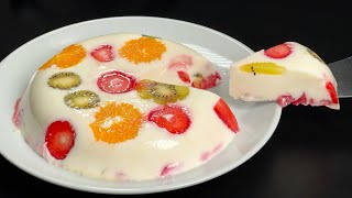 קינוח חלב ופירות ללא סוכר