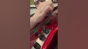 Slap Bass Closeup Slow Motion