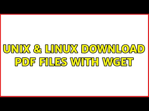 Unix & Linux: download pdf files with wget (2 Solutions!!)