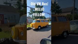 CHECK OUT THIS OLD VW BUS / CAMPER! MELLO YELLOW HIPPIE MOBILE! #shorts