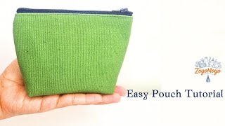 Easy Zipper Pouch Tutorial | Beginner-Friendly Sewing Project